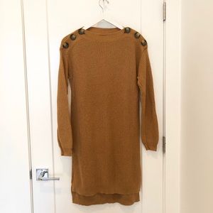 Long, tan sweater dress from Nordstrom